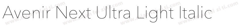 Avenir Next Ultra Light Italic字体转换